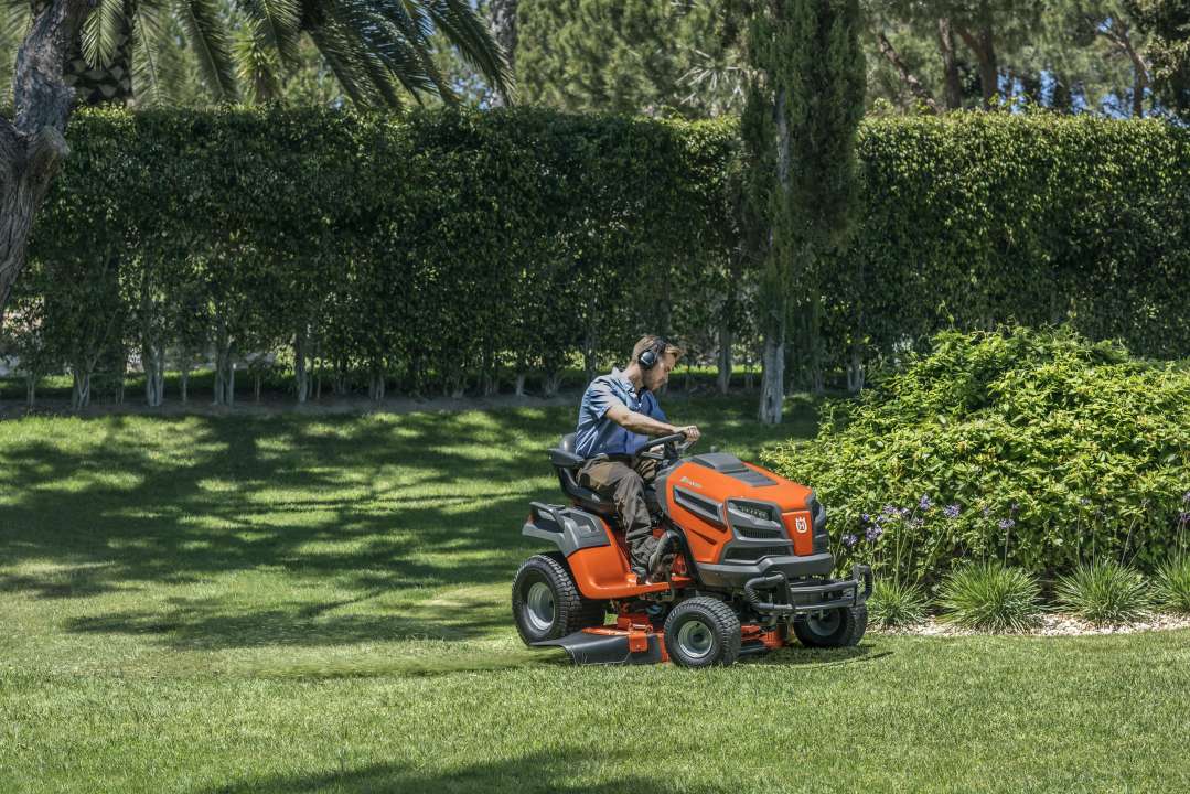 Husqvarna Side-eject Tractor In Action