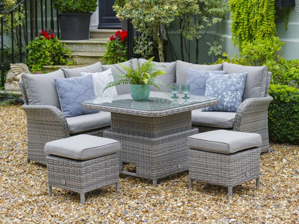 LeisureGrow Monaco Stone Compact Dining Modular with Adjustable