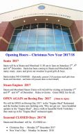 OPENING HOURS - Christmas & New Year