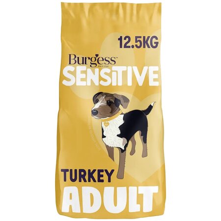 Burgess Sensitive Hypoallergenic Dog Food 12.5kg British Turkey & Rice