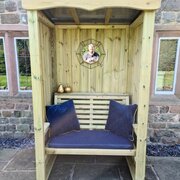 Churnet Valley Four season 2 seater arbour front on view in a full shot