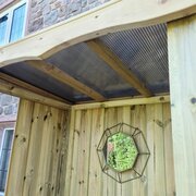Churnet Valley Four season 2 seater arbour close up on roofing and mirror