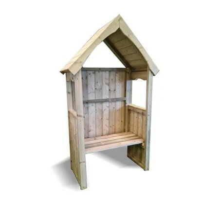 Churnet Valley 2 Seater Poppy Garden Arbour full image on a white backdrop