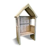 Churnet Valley 2 Seater Poppy Garden Arbour full image on a white backdrop