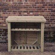 Churnet Valley 4ft x 4ft Log Store & Kindling Shelf empty - full image