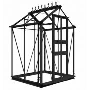 Halls Cotswold BIRDLIP Greenhouse 44 Black 6mm polycarbonate - V01574