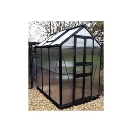 Halls Cotswold BIRDLIP Greenhouse 46 Black 6mm polycarbonate - V01583