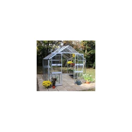 Halls Cotswold BLOCKLEY Greenhouse 810 Aluminium Large Pane Toughened Glass - V01621