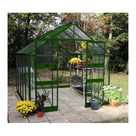 Halls Cotswold BLOCKLEY Greenhouse 810 Green 6mm polycarbonate - V01625