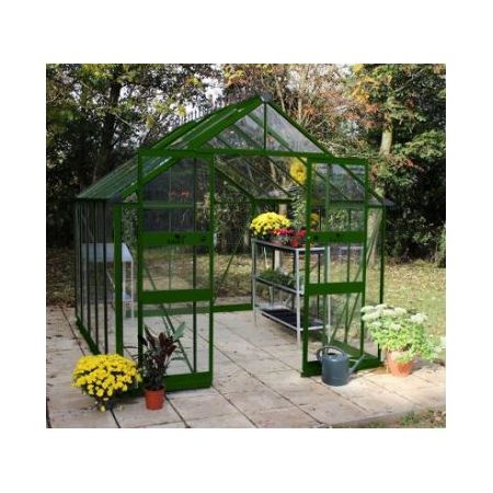 Halls Cotswold BLOCKLEY Greenhouse 812 Green Horticultural Glass