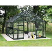 Halls Cotswold BOURTON Greenhouse 1012 Green Long Pane Toughened Glass
