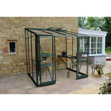 Halls Cotswold BROADWAY 86 lean-to Green 6mm Polycarbonate v01711 vo1711