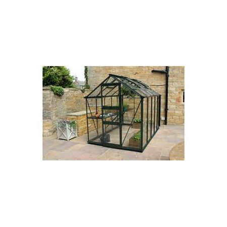 Halls Cotswold BURFORD Greenhouse 610 Green Long Pane Toughened glass - V01615 - image 1