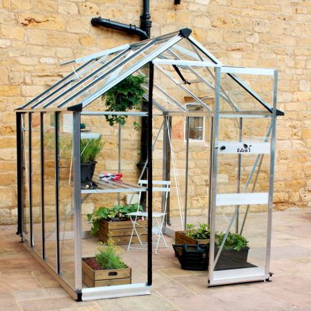 Halls Cotswold BURFORD Greenhouse 66 Aluminium Horticultural Glass - image 1