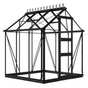 Halls Cotswold BURFORD Greenhouse 66 Black 6mm Polycarbonate - V01601 - image 2