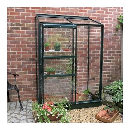 Halls Forest Green Wall Garden 4x2 Horticultural Glass