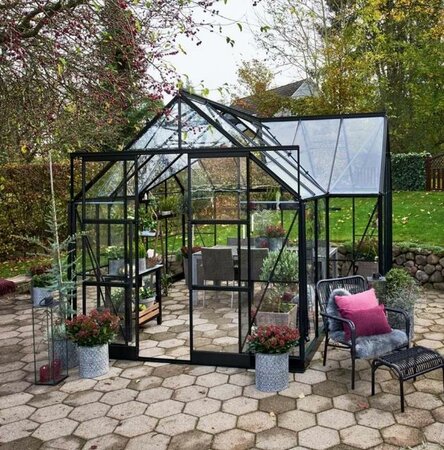 Halls Garden Room Black Toughened Glass F09891 - image 1