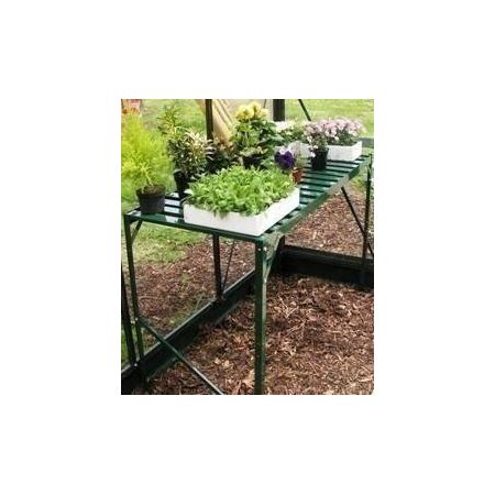 Halls Greenhouse 4ft Single Tier Green Staging 70134