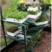 Halls Greenhouse 4ft Two Tier Green Staging 70128