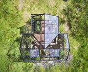 Halls ICON gardenhouse 6 6x10 black 3mm toughened glass -  Birds eye view