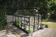 Halls ICON 6 6x10 Greenhouse 3mm Toughened Glass - Black HR01132