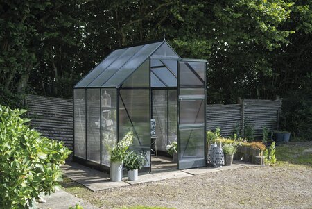 Halls ICON 6 6x6 Greenhouse 4mm Polycarbonate - Green HR01054 - image 1
