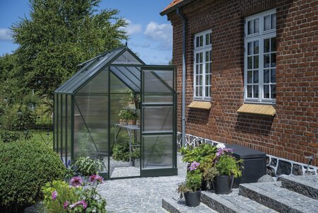 Halls ICON 6 6x8 Greenhouse 4mm Polycarbonate Glass - Green HR01095 - image 1