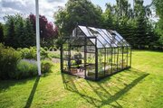 Halls ICON 8 8x12 Greenhouse 3mm Horticultural Glass - Black HR01331 - image 1