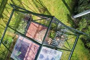 Halls ICON 8 8x12 Greenhouse Horticultural Glass Green - birdseye view