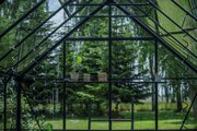 Halls Icon 8 8x14 Greenhouse 3mm Toughened Glass in Black finish -  inside