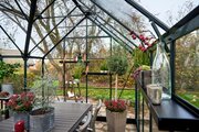 Halls ICON 8 8x12 Gardenhouse 3mm toughened glass in Green - inside