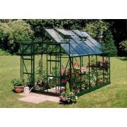 Halls Magnum 810 Forest Green Greenhouse 10x8 Horti Glass Short Pane