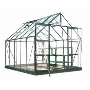 Halls Magnum 810 Forest Green Greenhouse 10x8 Toughened Glass Long Pane