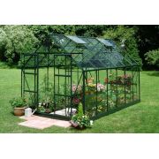 Halls Magnum 812 Forest Green Greenhouse 12x8 Horti Glass Short Pane