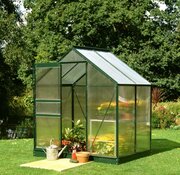 Halls Popular 64 Forest Green Greenhouse 4 x 6 Polycarbonate