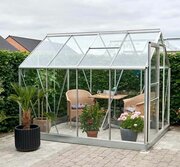 Halls Popular 68 Aluminium Greenhouse 8 x 6 Toughened Glass Long Panes