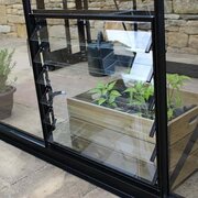 Halls Popular Greenhouse Louvre Window Vent Kit in Black F05415
