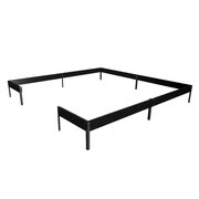 Halls QUBE+ 88 8x8 Black Steel Greenhouse Base F06443