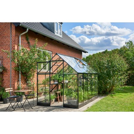 Halls QUBE Greenhouse 610 Black Toughened Glass - F09820 - image 1