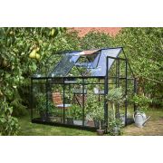 Halls QUBE Greenhouse 68 Black Toughened Glass - F09819