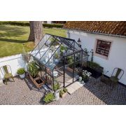 Halls QUBE+ Greenhouse 88 Black Toughened Glass - F09862