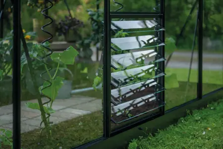 Halls QUBE Greenhouse Louvre Window Vent Kit - Black