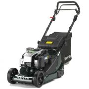 Hayter Harrier 41 VS ES petrol lawnmower with rear roller, electric start engine and 60L grass collector