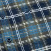 close up shot of hoggs of fife pitcairn flannel check shirt