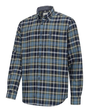 front view of hoggs of fife pitcairn flannel check shirt