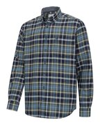 Hoggs of Fife Pitcairn Flannel Check Shirt Green/Blue/Navy M