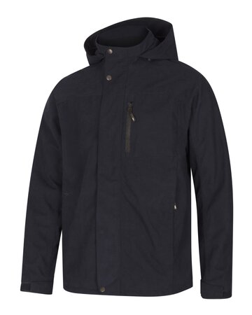 Front view of Hoggs of fife Struther waterproof zip through NAVY