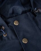 Close up of Hoggs of fife Struther waterproof zip through NAVY