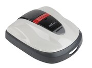 Studio product image of the Honda HRM 310 Miimo robotic lawnmower shown from an angled front view against a white background.