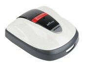 Studio product image of the Honda HRM 310 Miimo robotic lawnmower shown from an angled front view against a white background.